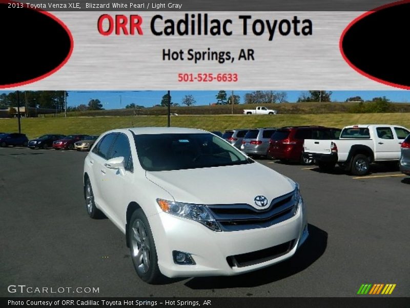 Blizzard White Pearl / Light Gray 2013 Toyota Venza XLE
