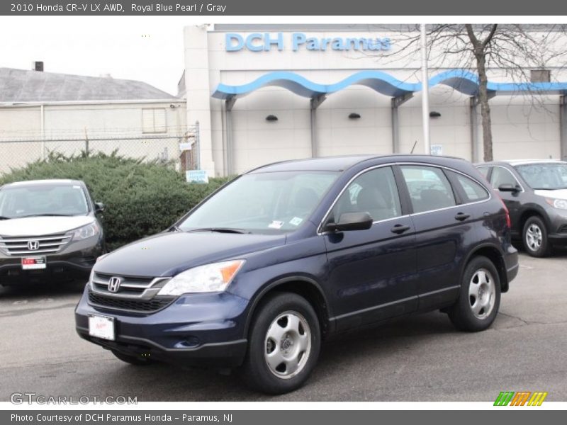 Royal Blue Pearl / Gray 2010 Honda CR-V LX AWD