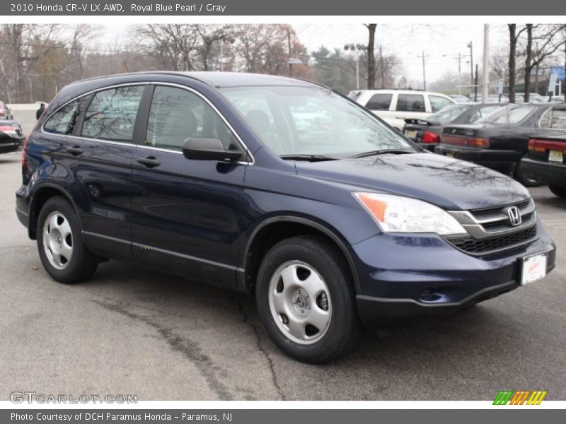 Royal Blue Pearl / Gray 2010 Honda CR-V LX AWD