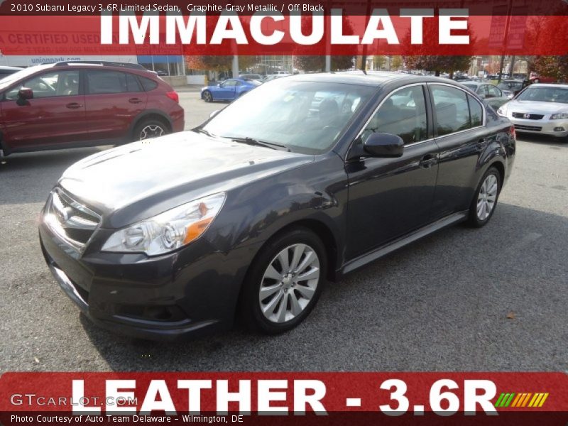 Graphite Gray Metallic / Off Black 2010 Subaru Legacy 3.6R Limited Sedan