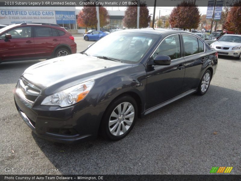 Graphite Gray Metallic / Off Black 2010 Subaru Legacy 3.6R Limited Sedan