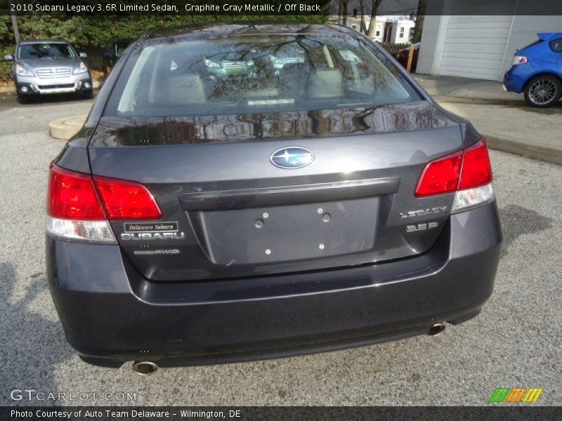 Graphite Gray Metallic / Off Black 2010 Subaru Legacy 3.6R Limited Sedan