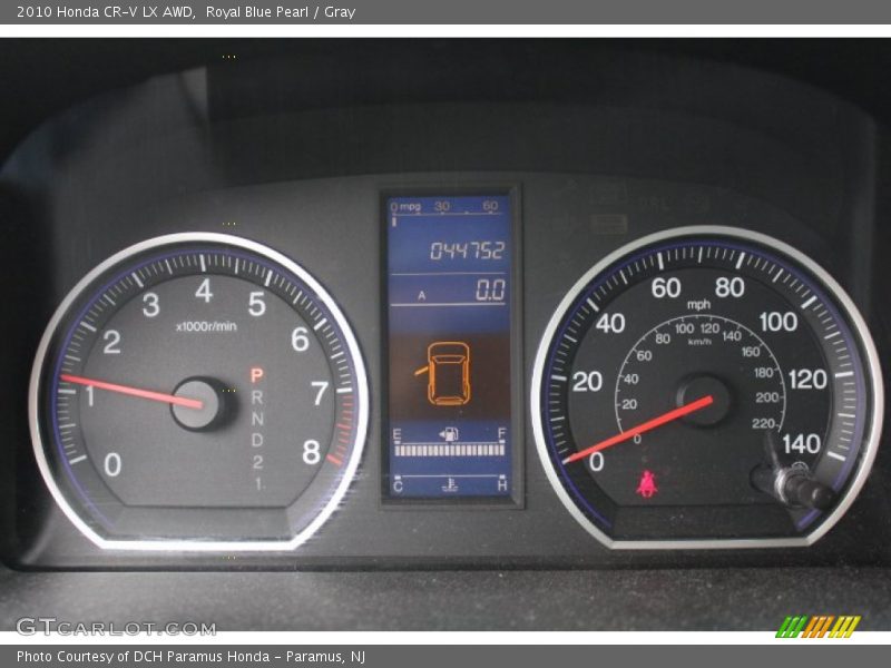 Royal Blue Pearl / Gray 2010 Honda CR-V LX AWD