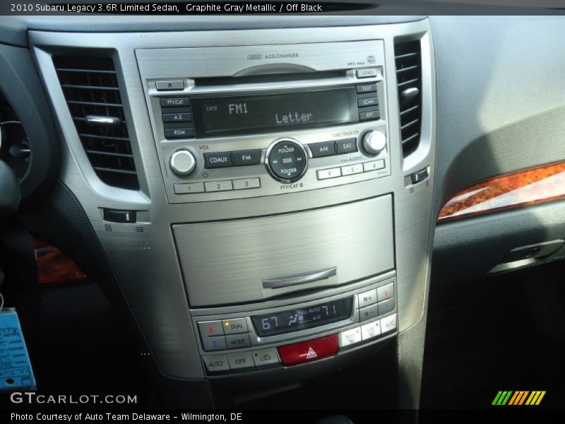 Controls of 2010 Legacy 3.6R Limited Sedan