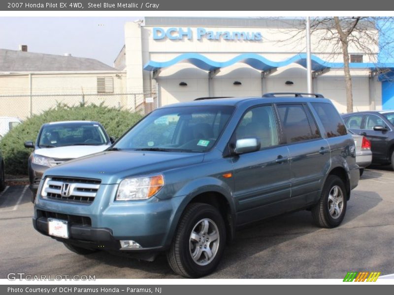 Steel Blue Metallic / Gray 2007 Honda Pilot EX 4WD