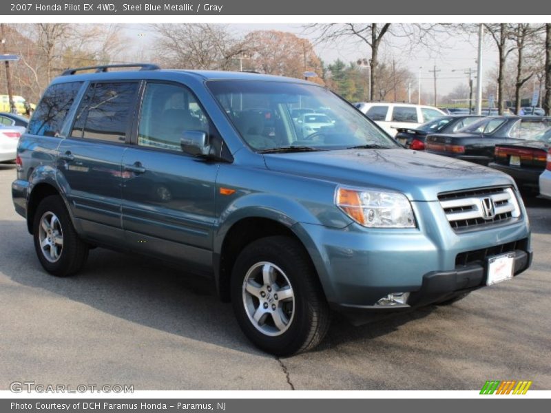 Steel Blue Metallic / Gray 2007 Honda Pilot EX 4WD