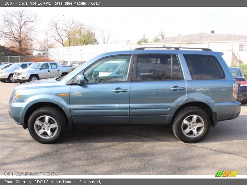 Steel Blue Metallic / Gray 2007 Honda Pilot EX 4WD