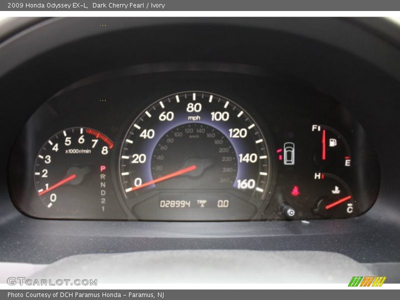 Dark Cherry Pearl / Ivory 2009 Honda Odyssey EX-L