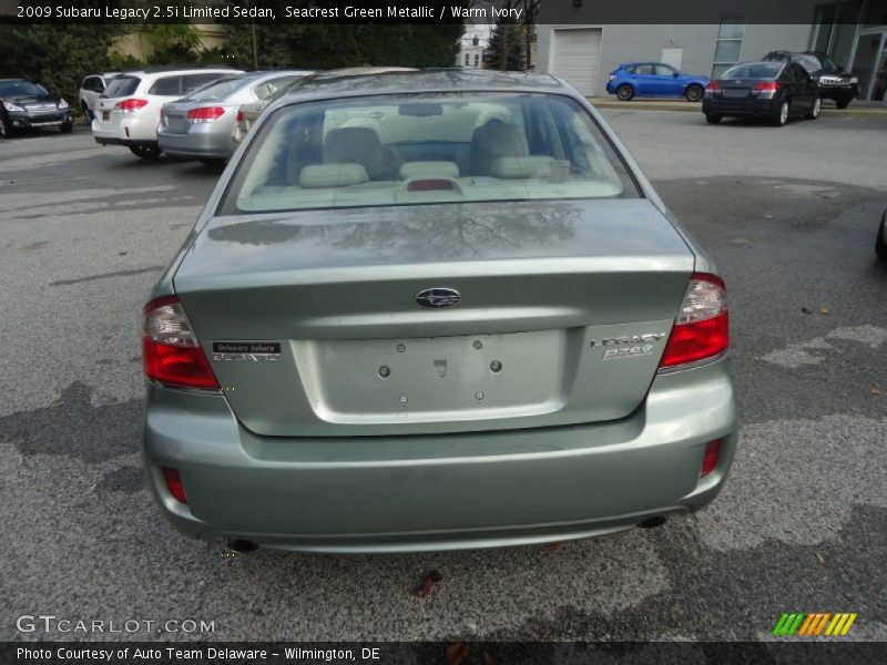 Seacrest Green Metallic / Warm Ivory 2009 Subaru Legacy 2.5i Limited Sedan