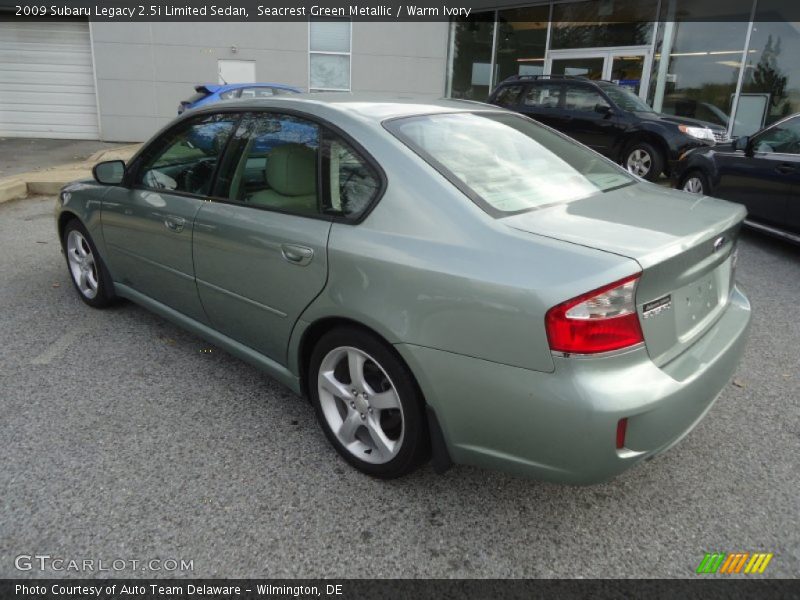 Seacrest Green Metallic / Warm Ivory 2009 Subaru Legacy 2.5i Limited Sedan