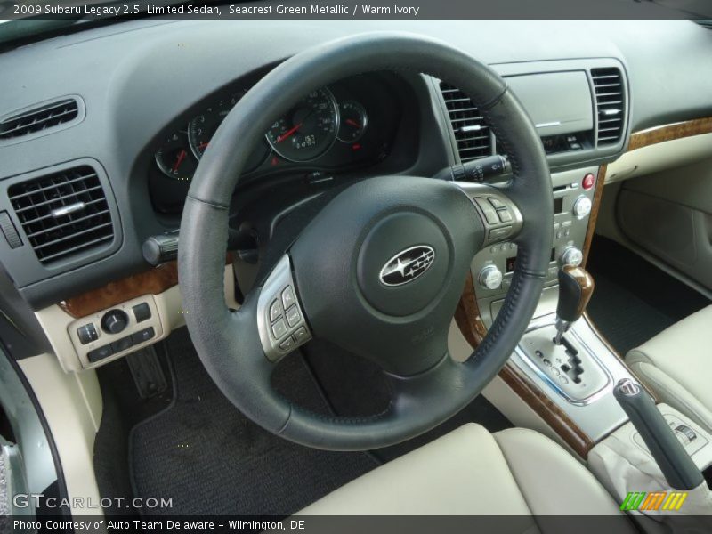 Seacrest Green Metallic / Warm Ivory 2009 Subaru Legacy 2.5i Limited Sedan