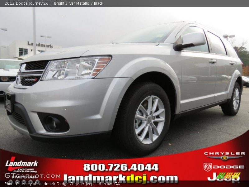 Bright Silver Metallic / Black 2013 Dodge Journey SXT