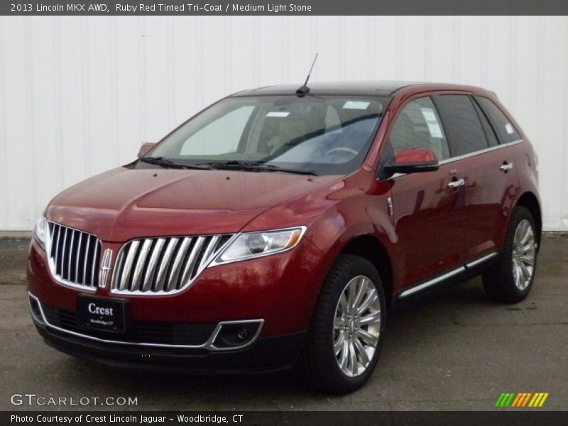 Ruby Red Tinted Tri-Coat / Medium Light Stone 2013 Lincoln MKX AWD