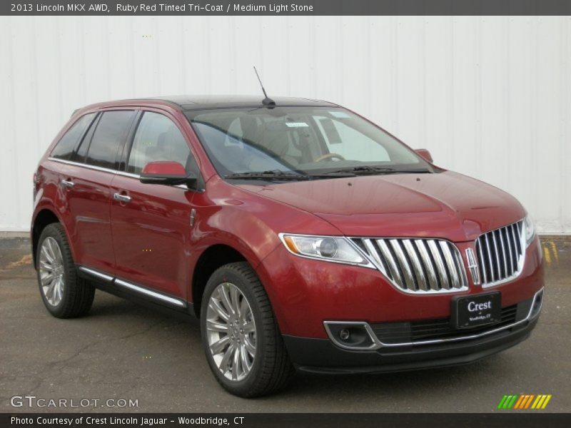 Ruby Red Tinted Tri-Coat / Medium Light Stone 2013 Lincoln MKX AWD