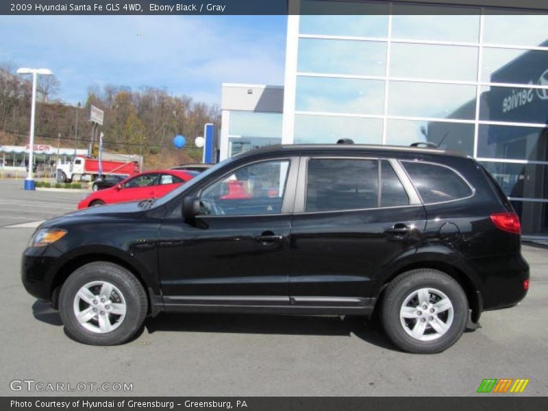 Ebony Black / Gray 2009 Hyundai Santa Fe GLS 4WD