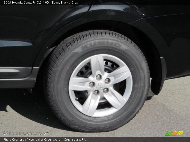 Ebony Black / Gray 2009 Hyundai Santa Fe GLS 4WD