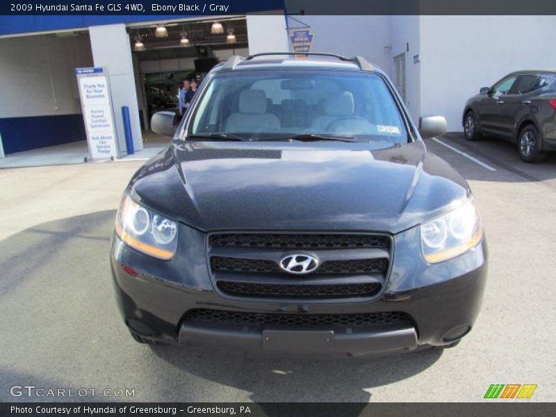 Ebony Black / Gray 2009 Hyundai Santa Fe GLS 4WD