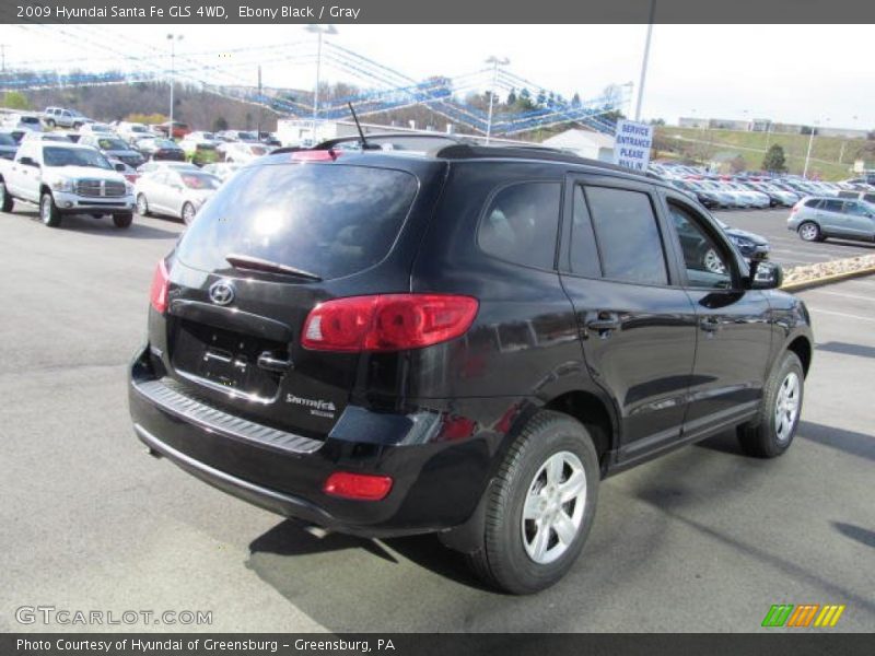 Ebony Black / Gray 2009 Hyundai Santa Fe GLS 4WD