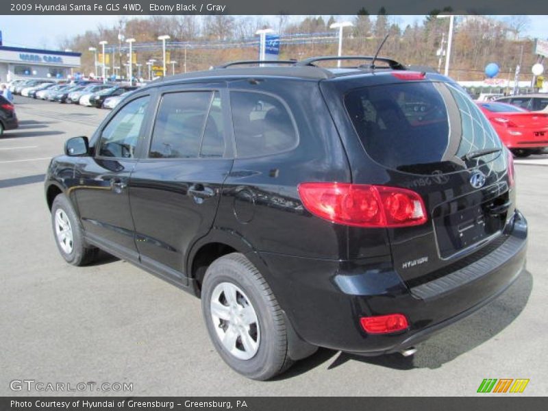 Ebony Black / Gray 2009 Hyundai Santa Fe GLS 4WD
