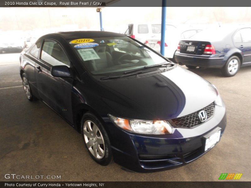 Royal Blue Pearl / Gray 2010 Honda Civic LX Coupe