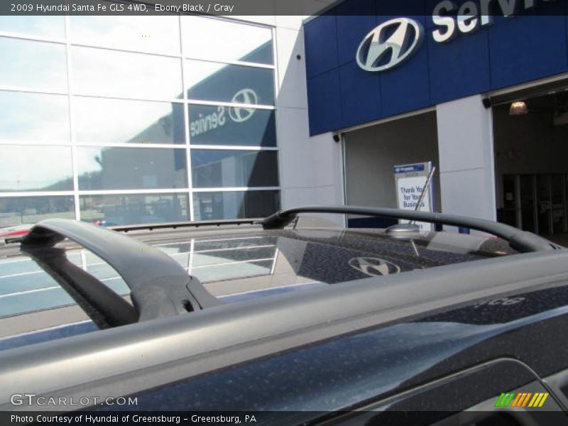 Ebony Black / Gray 2009 Hyundai Santa Fe GLS 4WD