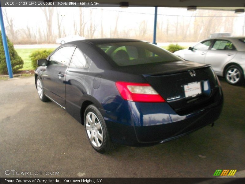 Royal Blue Pearl / Gray 2010 Honda Civic LX Coupe