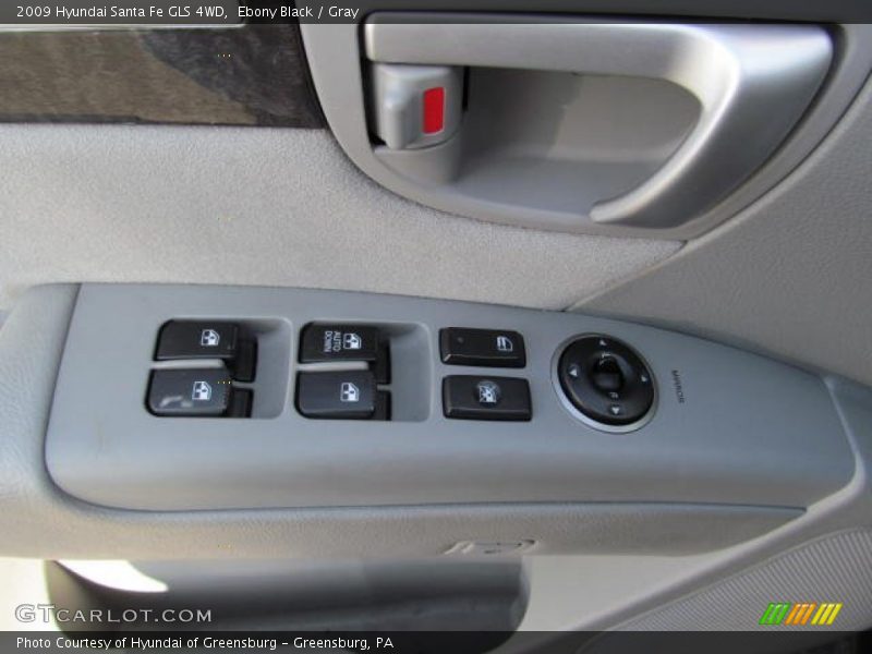 Ebony Black / Gray 2009 Hyundai Santa Fe GLS 4WD