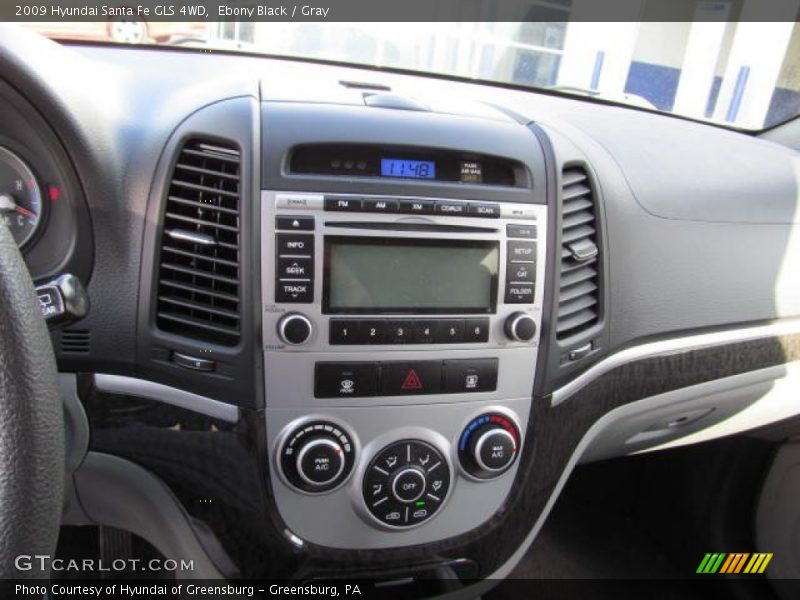 Ebony Black / Gray 2009 Hyundai Santa Fe GLS 4WD
