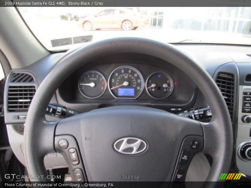 Ebony Black / Gray 2009 Hyundai Santa Fe GLS 4WD