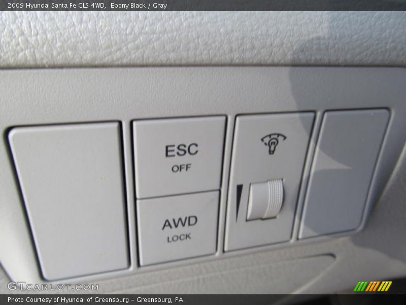 Ebony Black / Gray 2009 Hyundai Santa Fe GLS 4WD