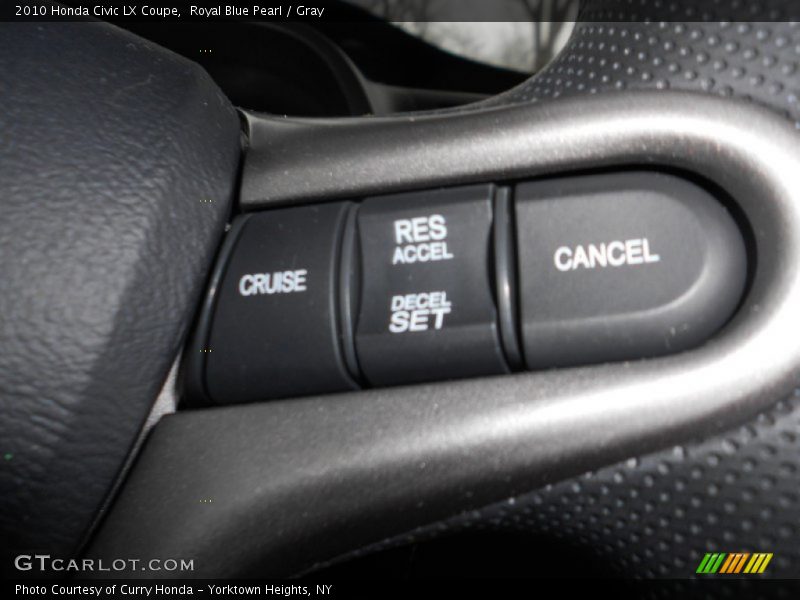 Royal Blue Pearl / Gray 2010 Honda Civic LX Coupe