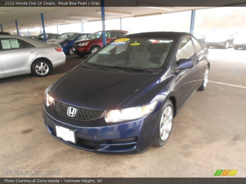 Royal Blue Pearl / Gray 2010 Honda Civic LX Coupe