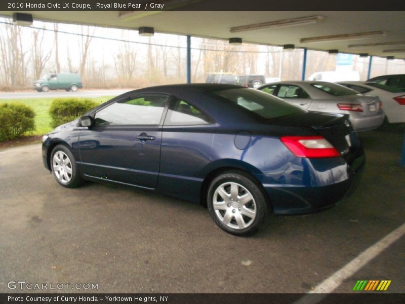 Royal Blue Pearl / Gray 2010 Honda Civic LX Coupe