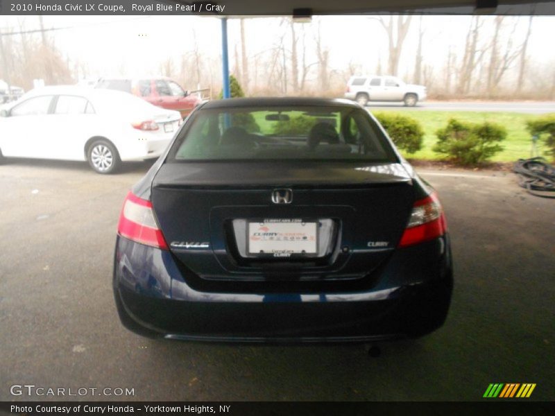 Royal Blue Pearl / Gray 2010 Honda Civic LX Coupe
