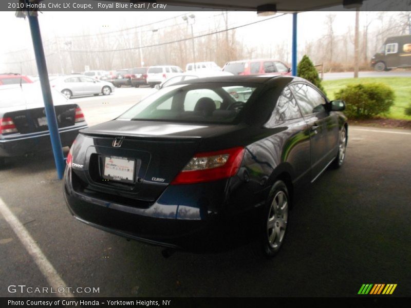 Royal Blue Pearl / Gray 2010 Honda Civic LX Coupe