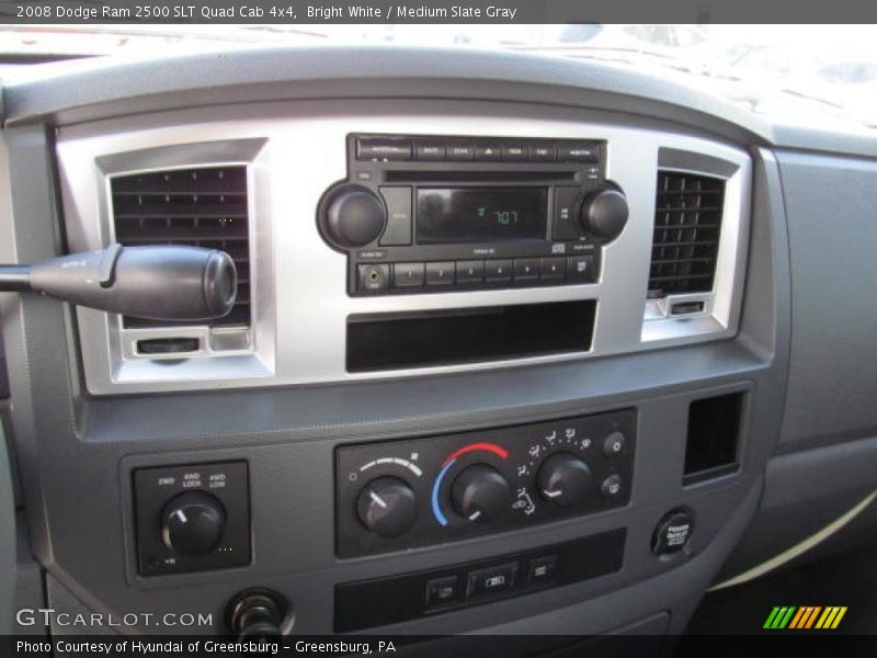 Bright White / Medium Slate Gray 2008 Dodge Ram 2500 SLT Quad Cab 4x4