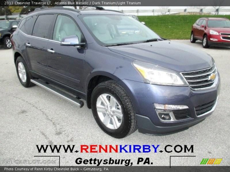 Atlantis Blue Metallic / Dark Titanium/Light Titanium 2013 Chevrolet Traverse LT