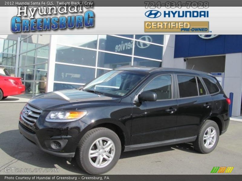 Twilight Black / Gray 2012 Hyundai Santa Fe GLS