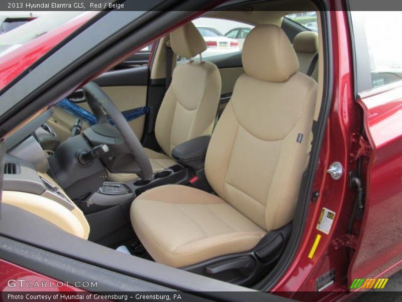 Red / Beige 2013 Hyundai Elantra GLS