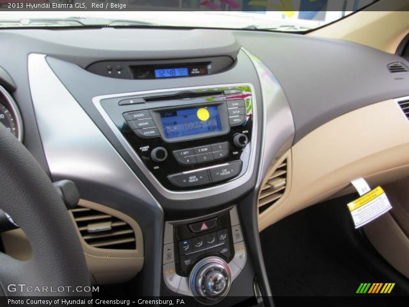 Red / Beige 2013 Hyundai Elantra GLS