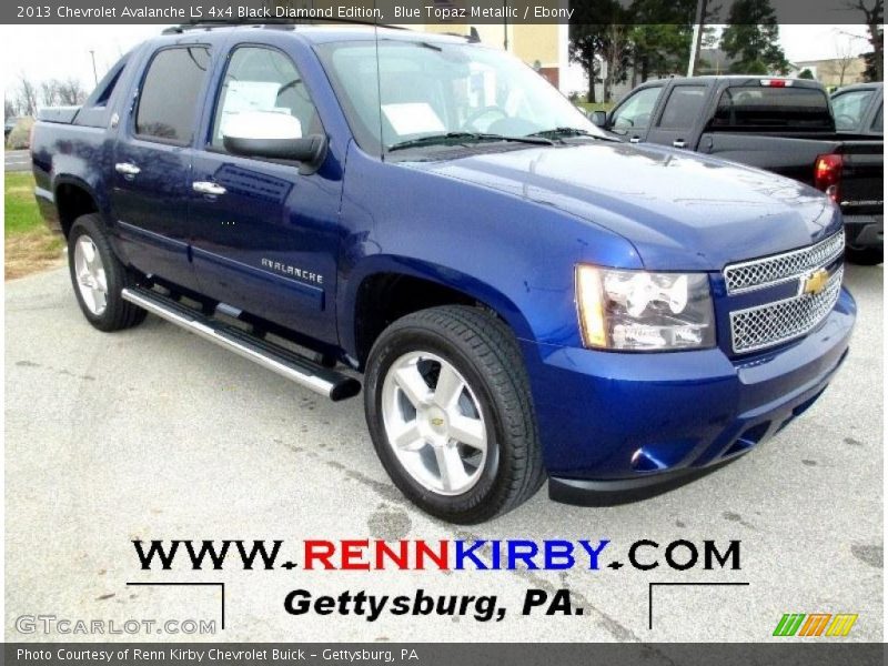 Blue Topaz Metallic / Ebony 2013 Chevrolet Avalanche LS 4x4 Black Diamond Edition