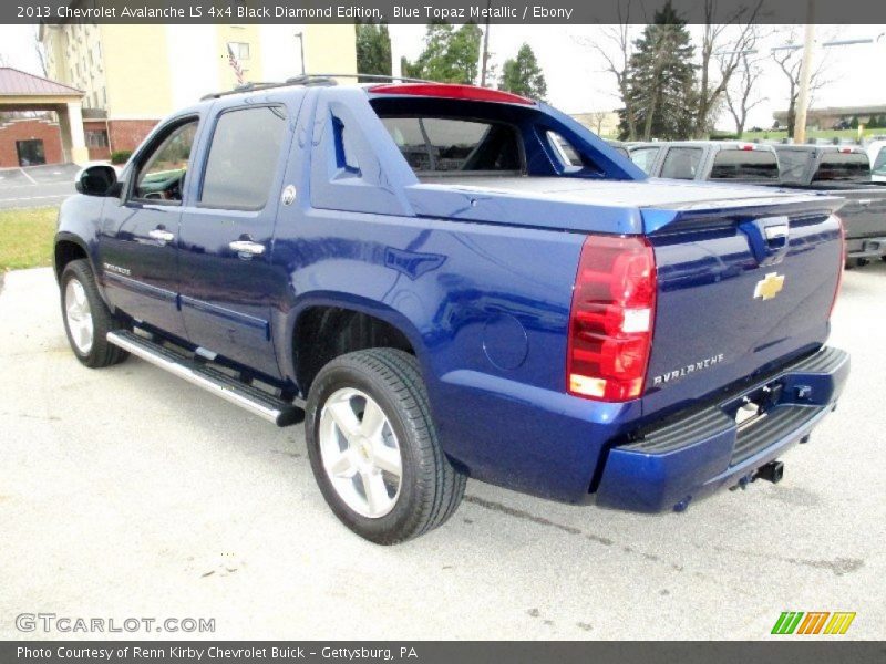 Blue Topaz Metallic / Ebony 2013 Chevrolet Avalanche LS 4x4 Black Diamond Edition