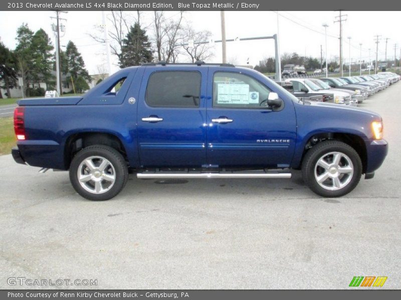 Blue Topaz Metallic / Ebony 2013 Chevrolet Avalanche LS 4x4 Black Diamond Edition