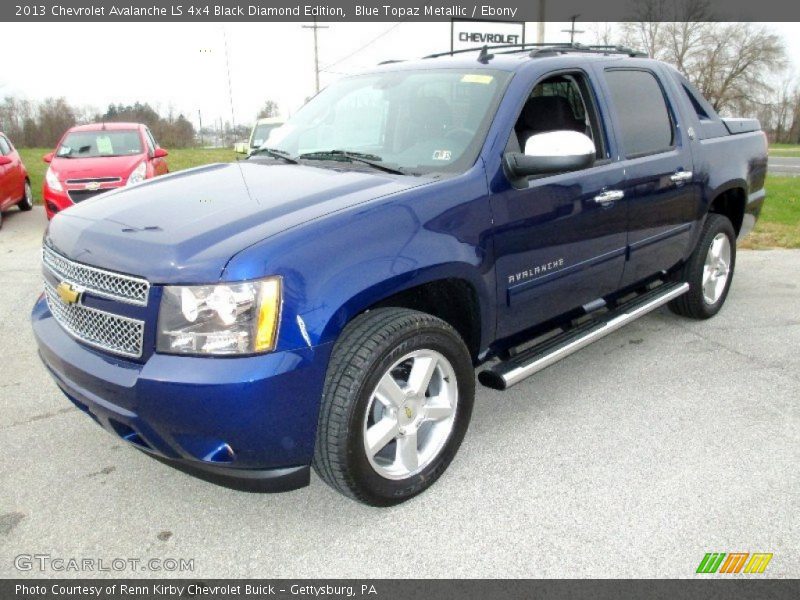 Blue Topaz Metallic / Ebony 2013 Chevrolet Avalanche LS 4x4 Black Diamond Edition