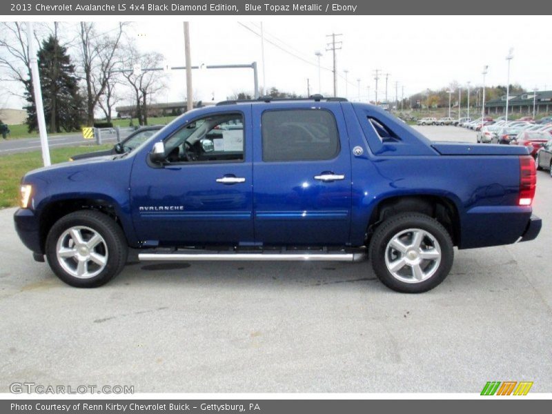 Blue Topaz Metallic / Ebony 2013 Chevrolet Avalanche LS 4x4 Black Diamond Edition