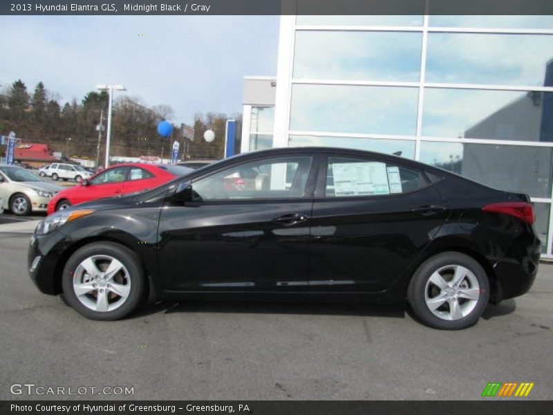 Midnight Black / Gray 2013 Hyundai Elantra GLS