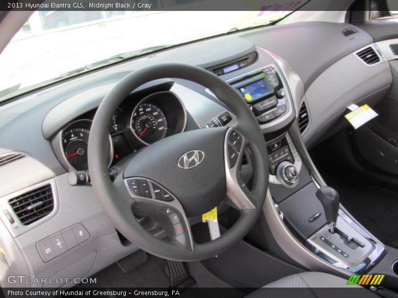 Midnight Black / Gray 2013 Hyundai Elantra GLS