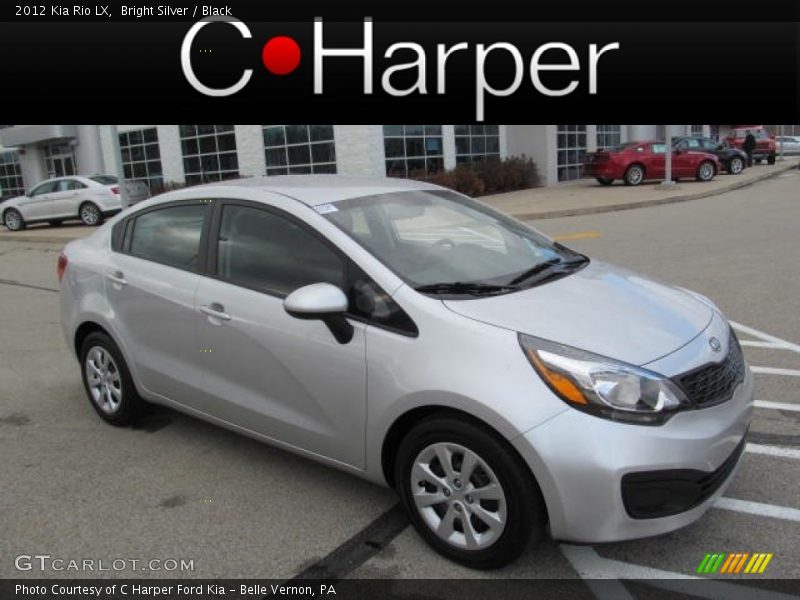 Bright Silver / Black 2012 Kia Rio LX