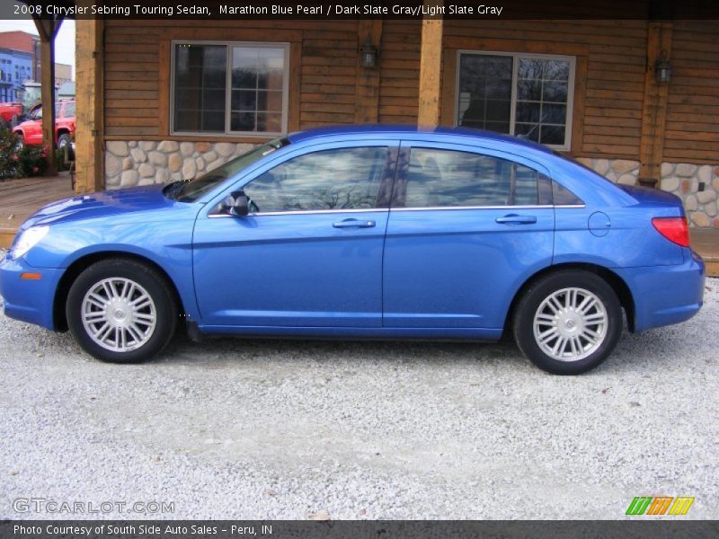 Marathon Blue Pearl / Dark Slate Gray/Light Slate Gray 2008 Chrysler Sebring Touring Sedan