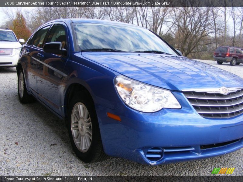 Marathon Blue Pearl / Dark Slate Gray/Light Slate Gray 2008 Chrysler Sebring Touring Sedan